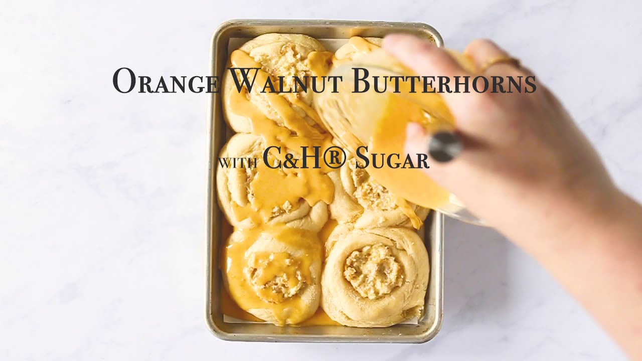 Orange Walnut Butterhorns C&H Sugar
